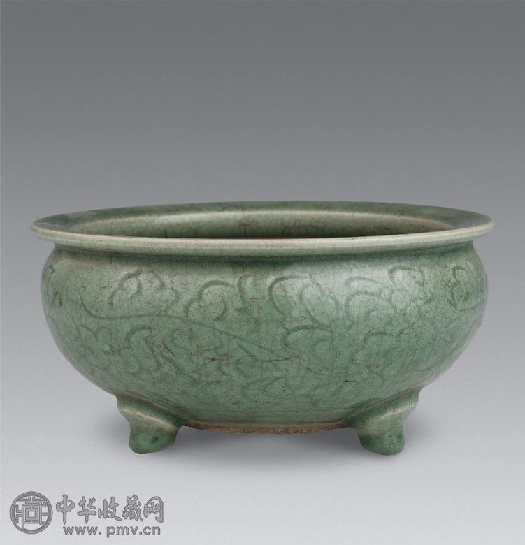 明 龙泉刻花炉