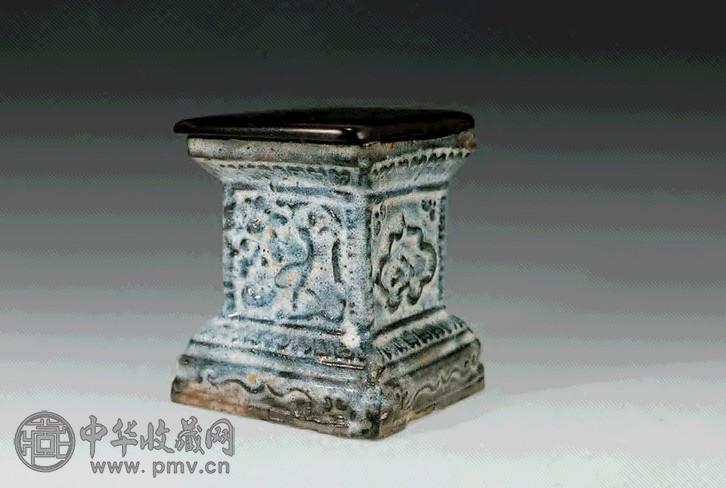 清早期 石湾窑印花方形器