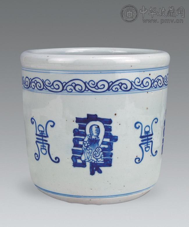 清 青花寿字纹炉 清 青花寿字纹炉