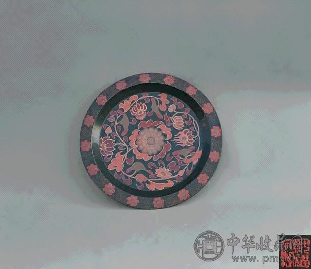 现代 敦煌藻井图案脱胎漆盘