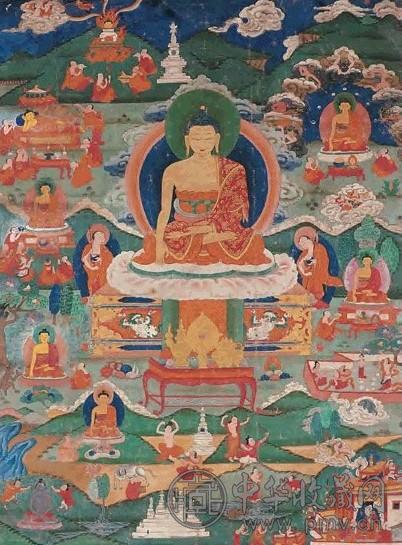 清 释迦牟尼佛本生故事唐卡