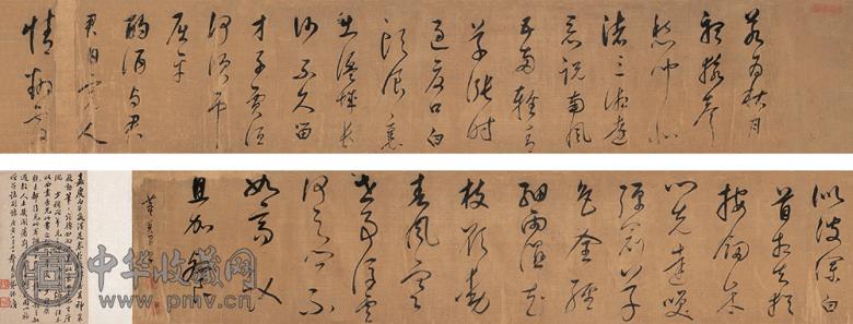 董其昌 草书诗卷 手卷 水墨绢本