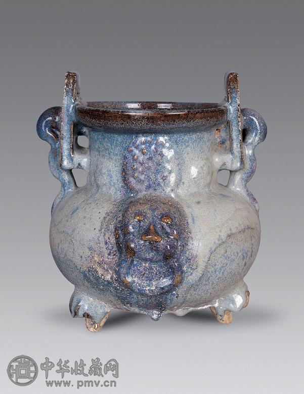 元 钧窑贴铺首大炉