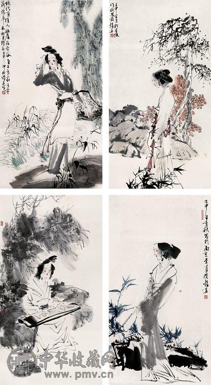 许怀华 壬申(1992年)作 仕女 镜心 纸本