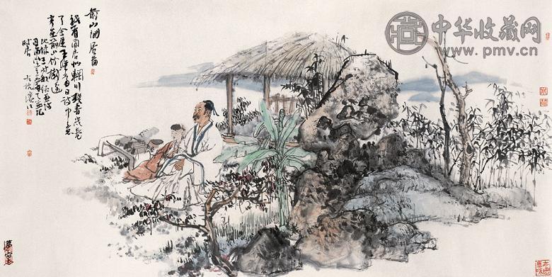 尉晓榕 孔子杏坛讲经图 镜心 设色纸本