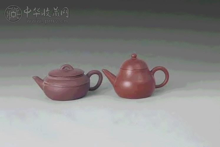 清 朱泥、紫砂小壶(2件)