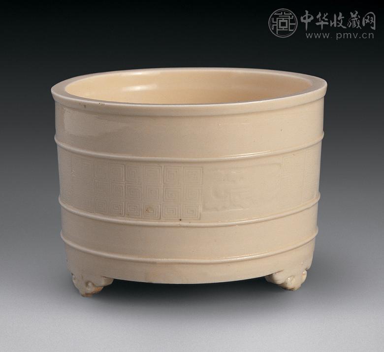 清早期 德化暗刻花纹炉