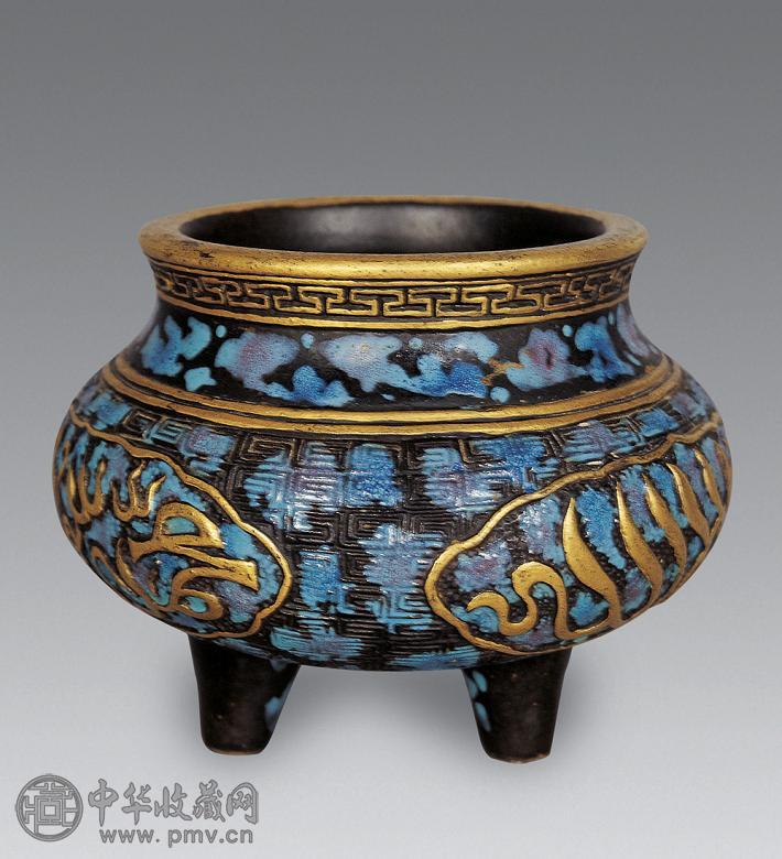 清 仿铜釉阿拉伯文炉