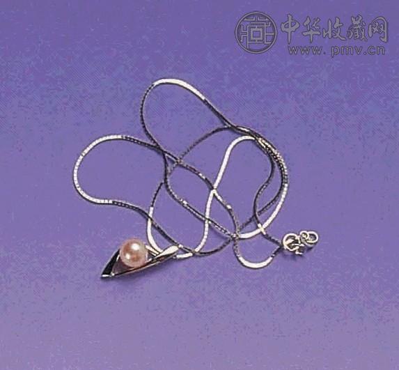 18K白金镶珍珠项链