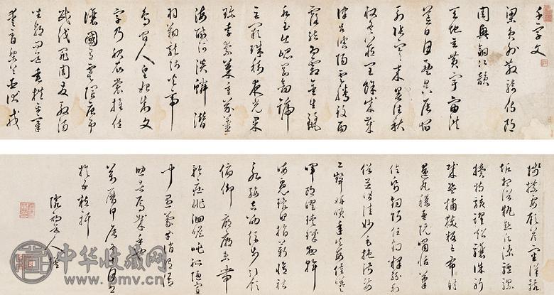 汤焕 1604年作 草书《千字文》 卷 纸本