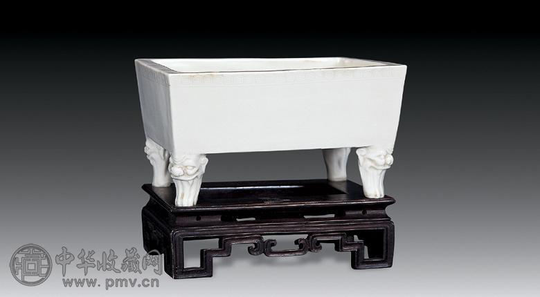 明 福窑回纹四方炉