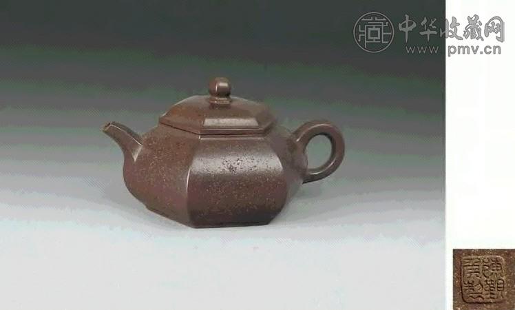 清 紫砂六方壶