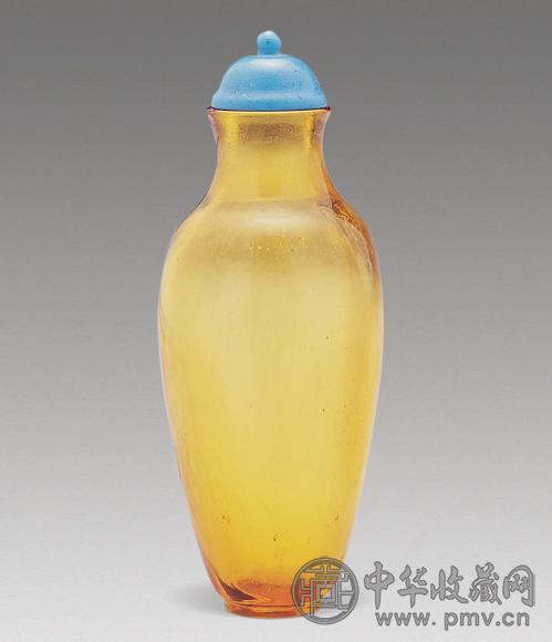 清中期 琥珀料素烟壶