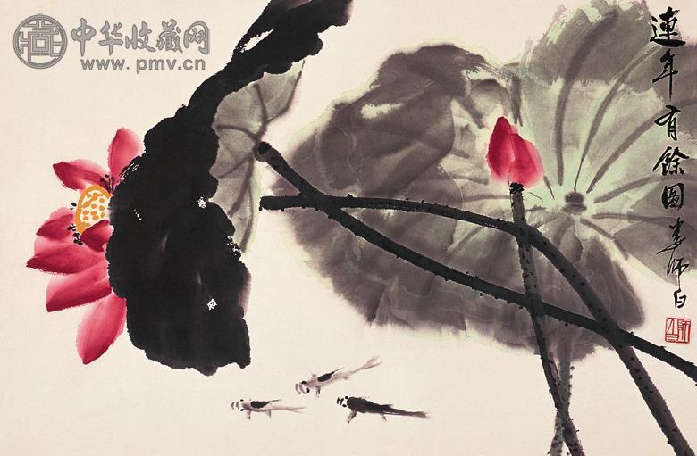 娄师白 荷花 镜心 设色纸本