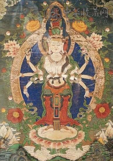 清 唐卡十一面观音