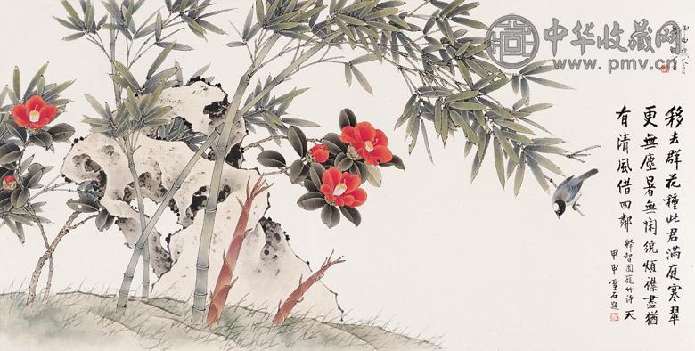 龚文桢 甲申(2004年)作 花鸟 镜心 设色纸本