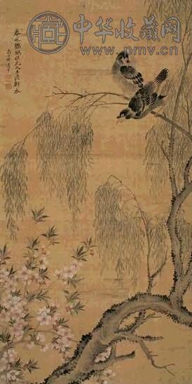 清 恽寿平 花鸟 立轴