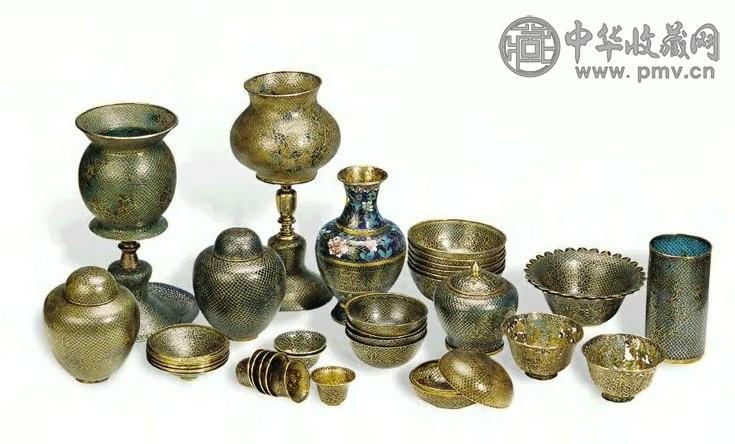 民国 掐丝珐琅填彩料嚣具(1套)