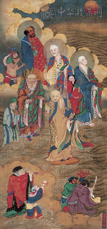 群仙图 立轴 绢本