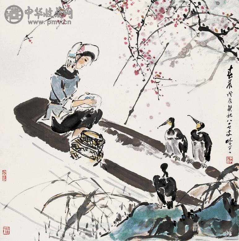 宋吟可 戊辰(1988年)作 春晨 立轴 纸本