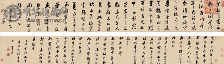 董其昌 书法 手卷 绫本