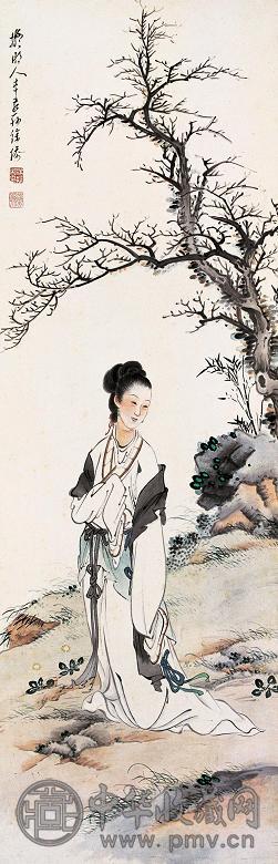徐操 仕女 立轴 纸本