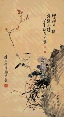 近现代 溥儒 花鸟 轴