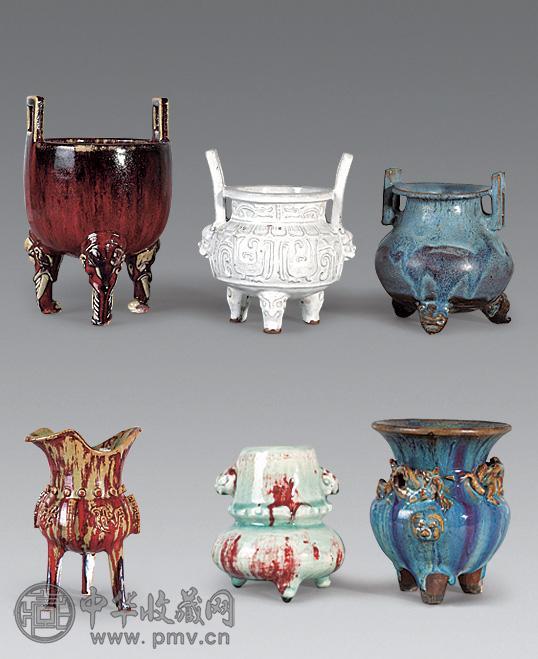 石湾窑三足炉(6个)