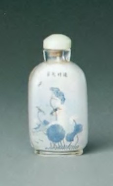 清光绪 马少宣内画连科及第图鼻烟壶