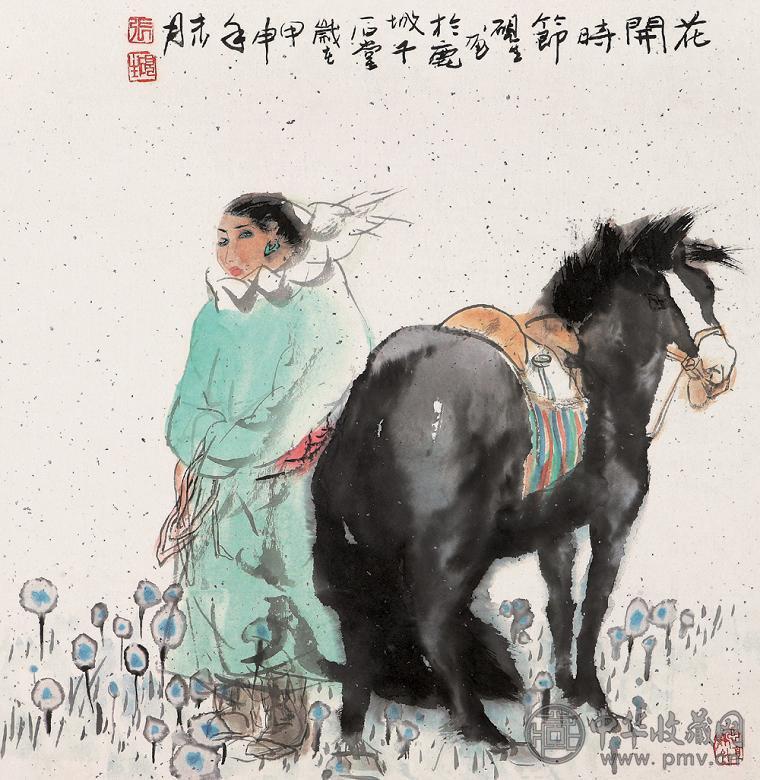 张俊根 花开时节 镜心 设色纸本