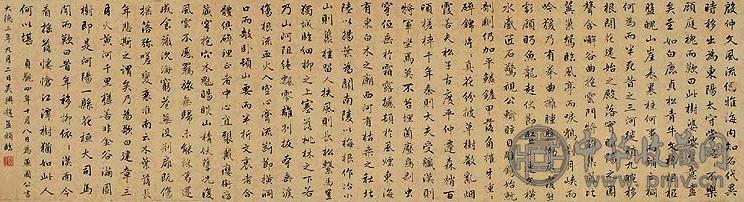 清 永瑆 楷书临赵孟俯 横幅镜心