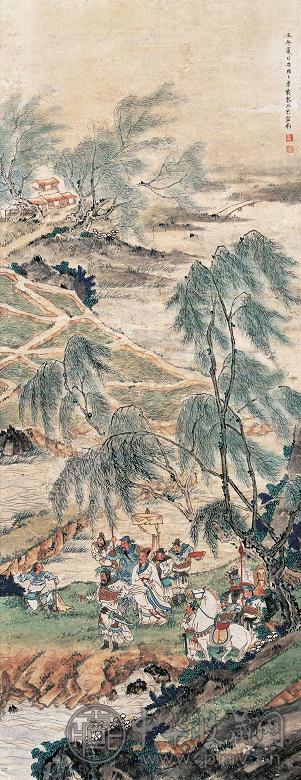 卜孝怀 壬午(1942年)作 三国人物 镜心 纸本