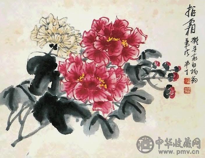 陈半丁 花卉 立轴 设色纸本
