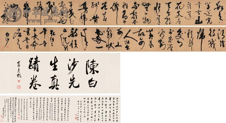 陈献章 弘治二年(1489年)冬 草书诗卷 手卷 纸本