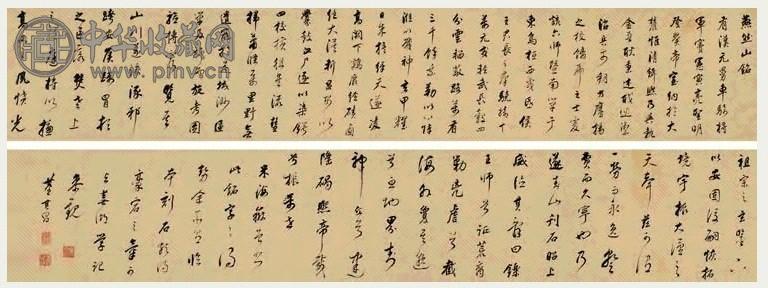 董其昌 书法 手卷 水墨绢本