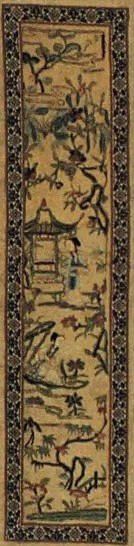 清 彩绣麟凤牡丹