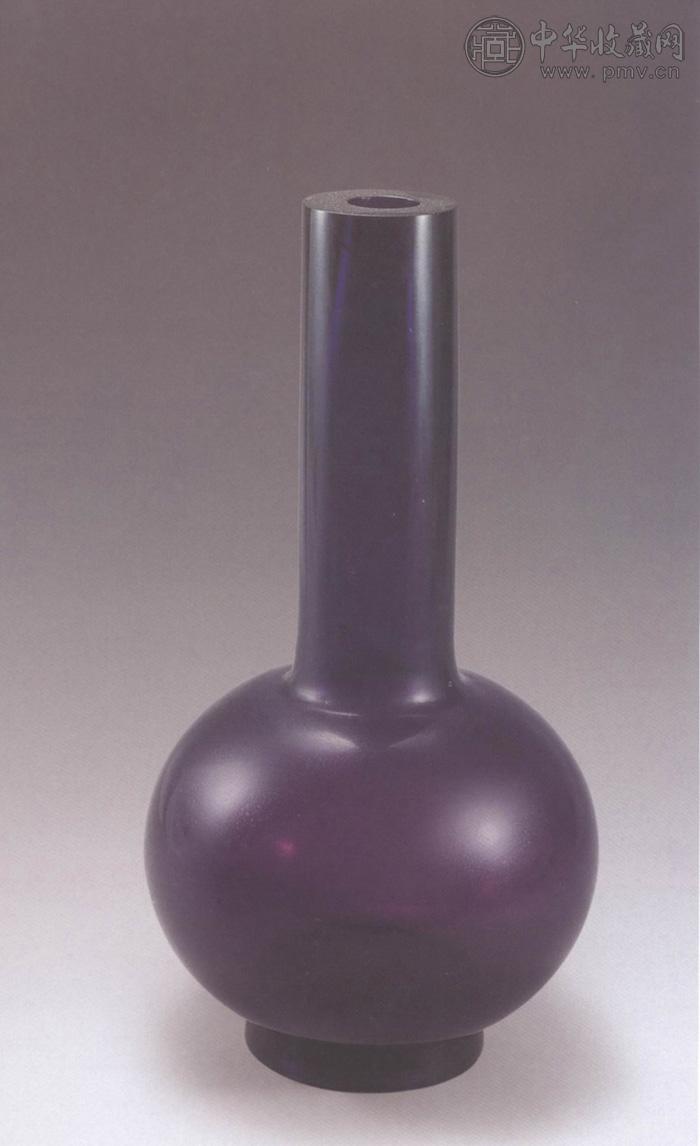 清中期 紫料直颈瓶