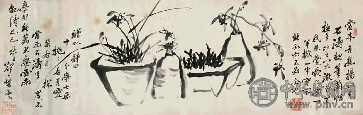 郑板桥 1725年作 兰花 镜心 纸本墨笔