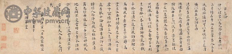 王宠 嘉靖庚寅(1530年)八月既望 楷书乐志论 手卷 纸本