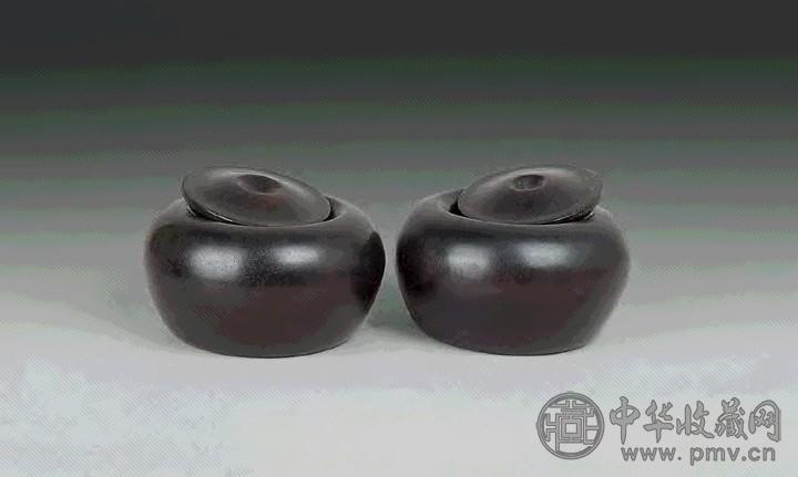 民国 紫檀木围棋盒(1对)