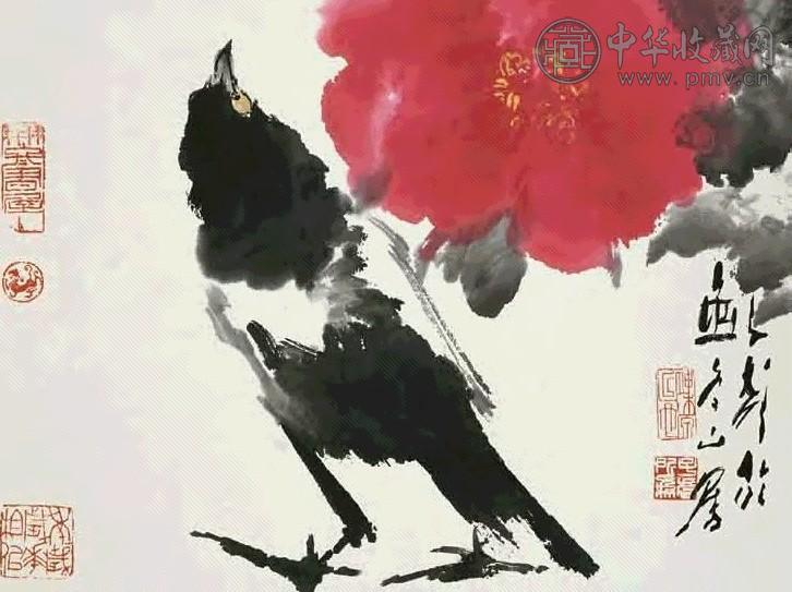 王子武 花鸟 镜心 设色纸本