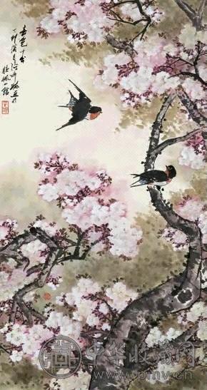 张辛稼 丁卯(1987年)作 春色十分 立轴 设色纸本