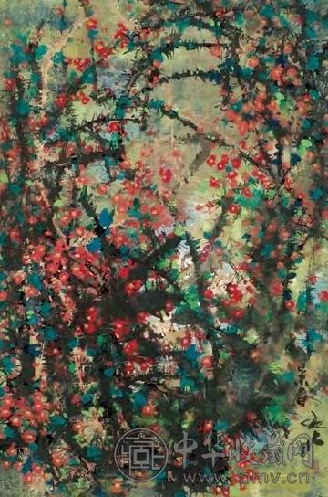 1979年作 花卉 立轴 设色纸本