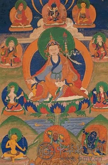 清 莲花生唐卡