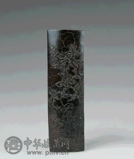 清初 雕漆人物臂搁