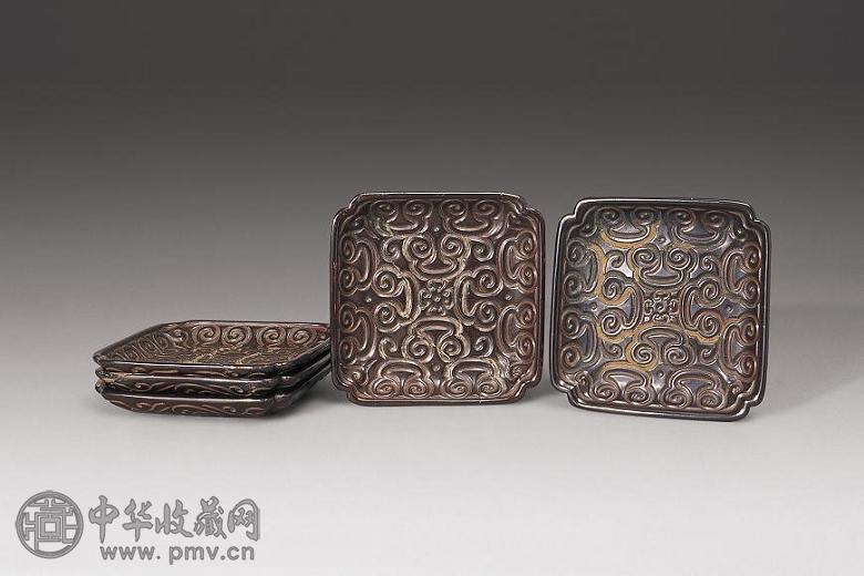 明 剔犀云纹小盘(5只)