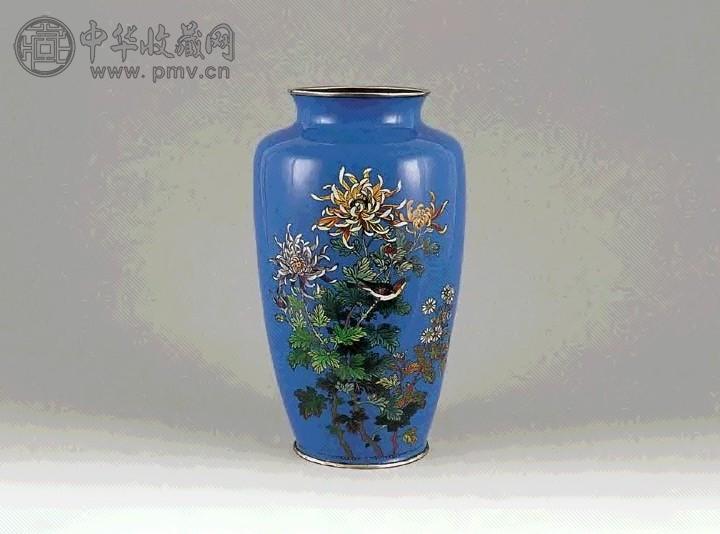 日本七宝烧菊花瓶收藏资讯|艺术家|书画家|书画名人|书法家-中华收藏网
