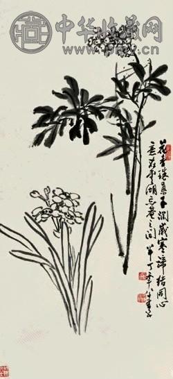 陈半丁 花卉 轴