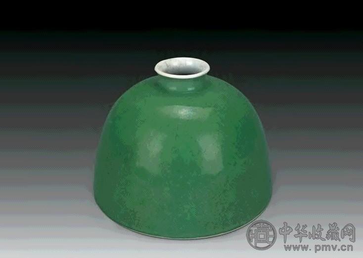 清康熙 绿釉开光太白尊