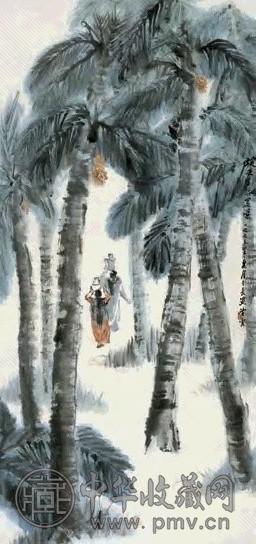 赵望云 1973年作 埃及写生 立轴 设色纸本